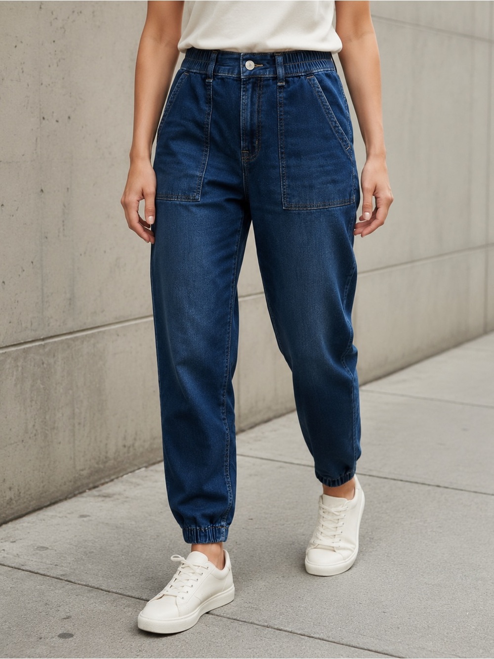 GAP Dark Blue Ankle Denim Joggers Size Small NWT